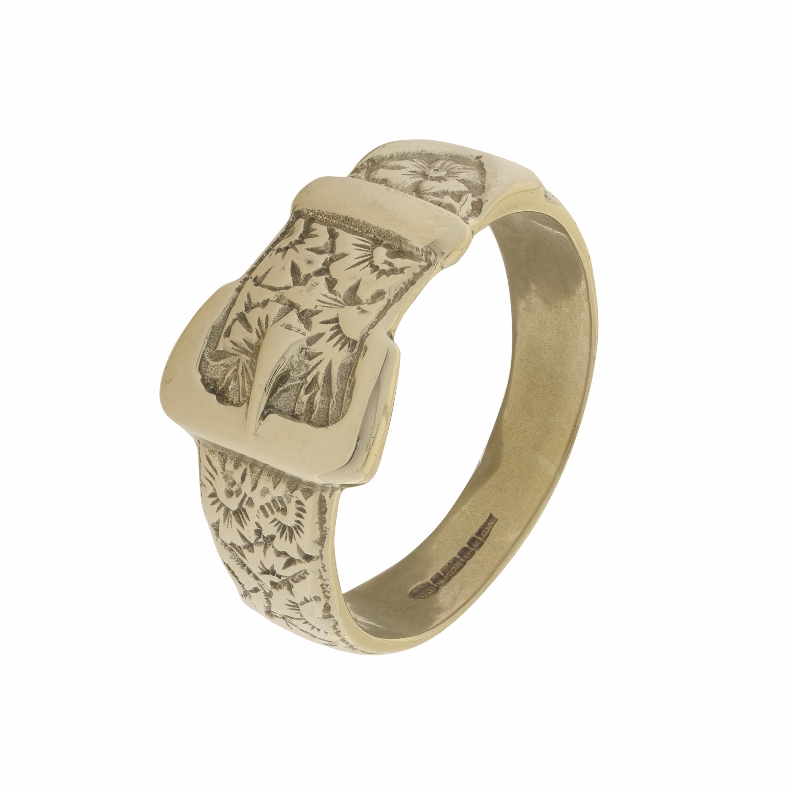 9ct Yellow Gold Buckle Ring