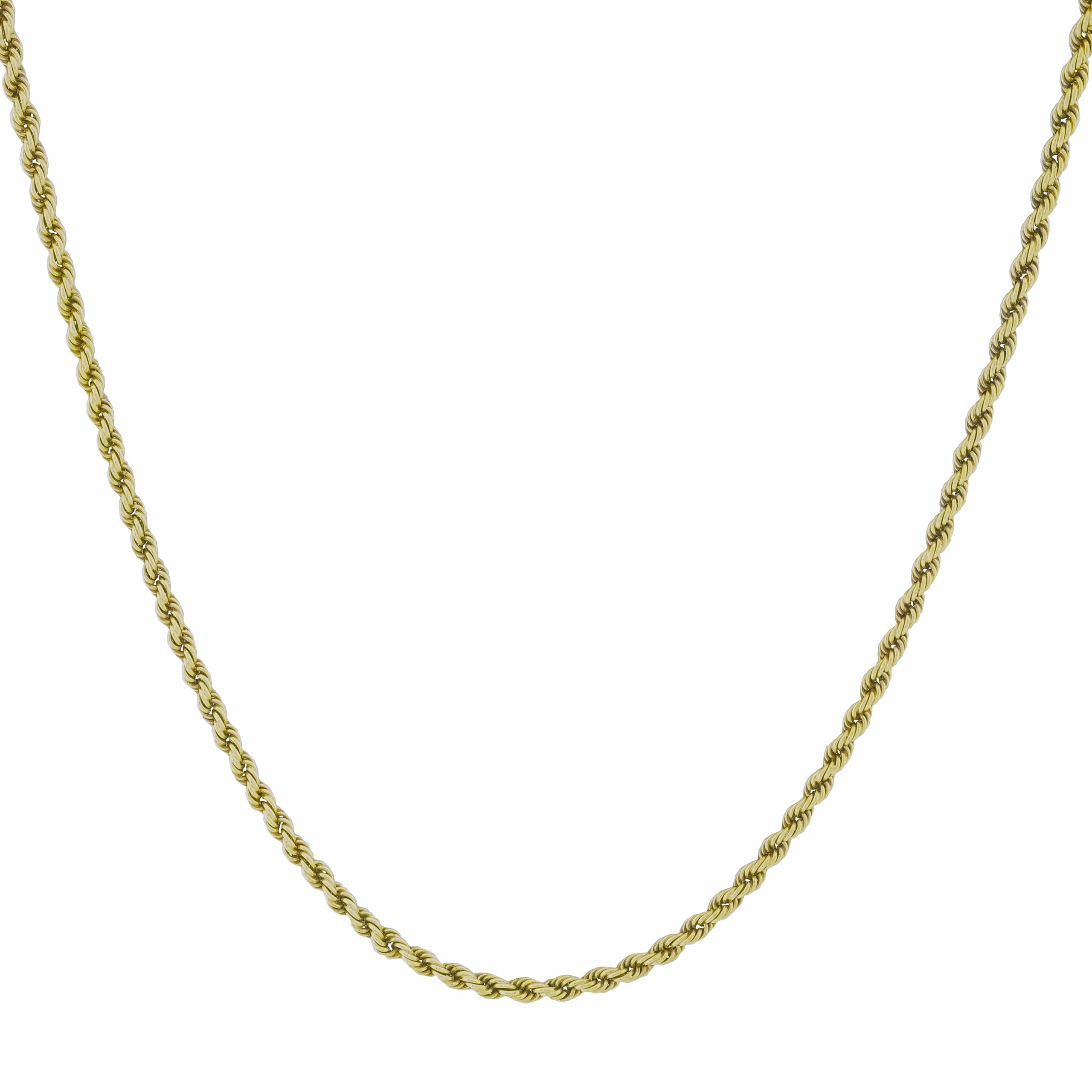 18ct Yellow Gold Rope Chain 20.5" 2.5mm