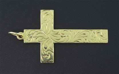 9ct Yellow Gold Cross Pendant - Image 2