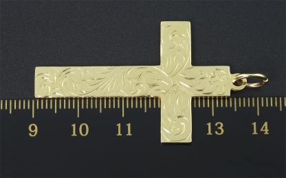 9ct Yellow Gold Cross Pendant - Image 3