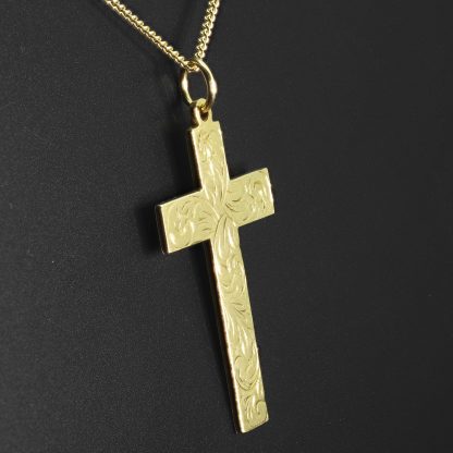 9ct Yellow Gold Cross Pendant - Image 4