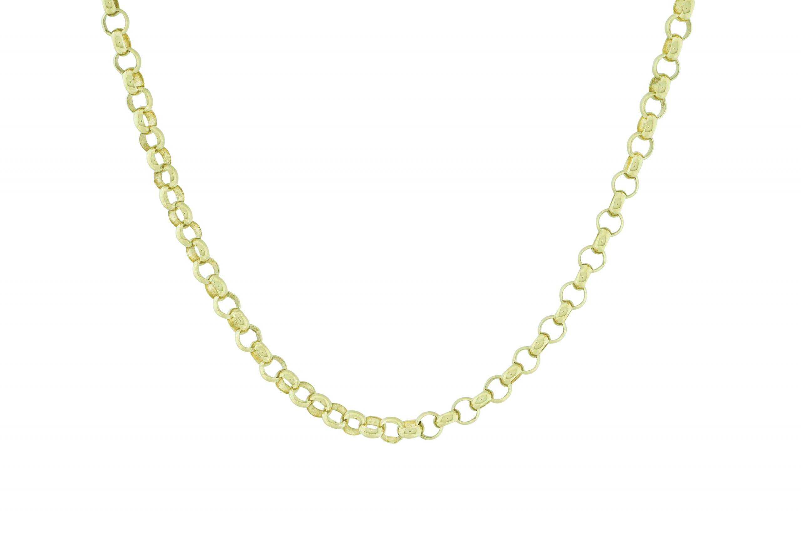 9ct Yellow Gold Belcher Chain 30.5" 4.5mm