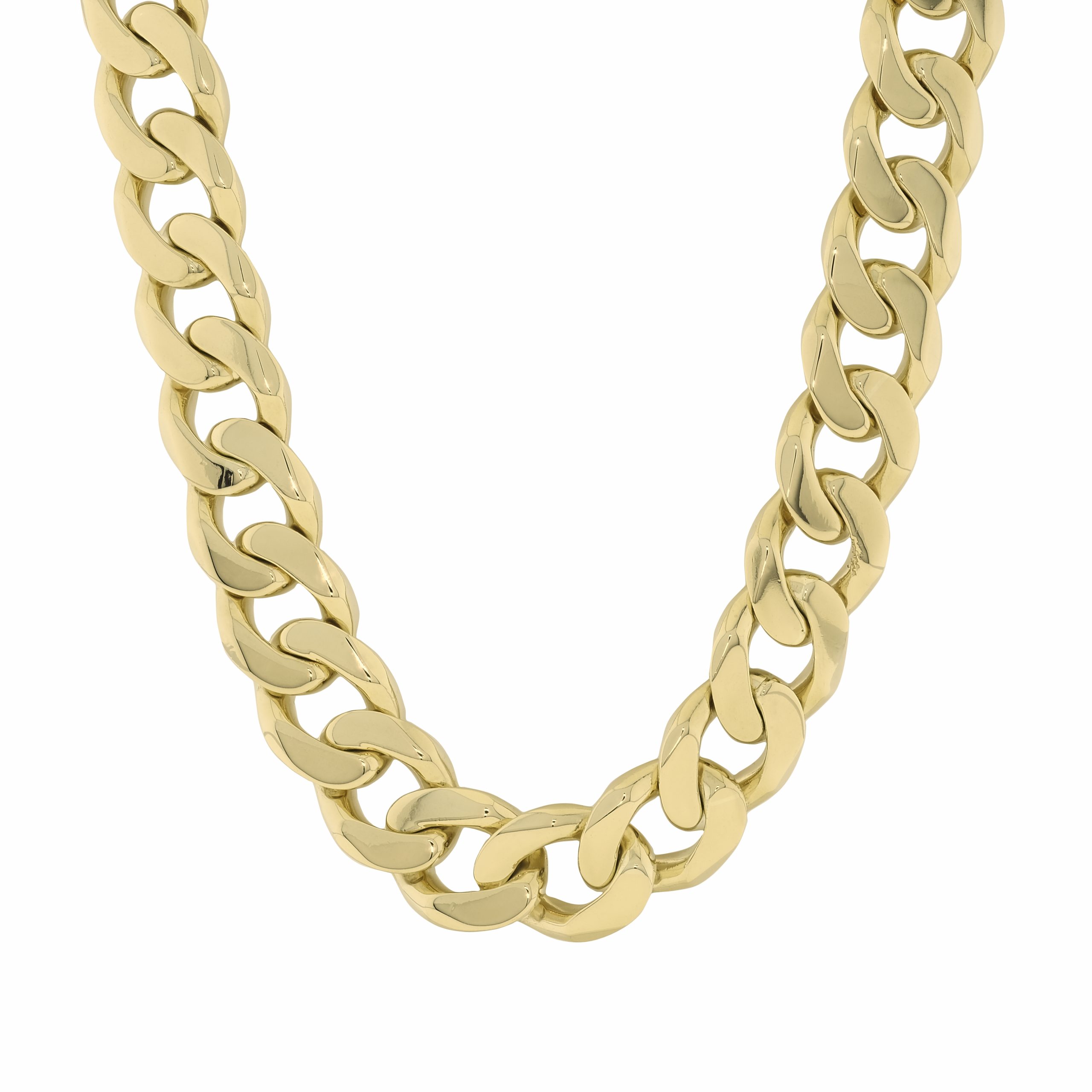 9ct Yellow Gold Heavy Curb Chain 26" 20mm