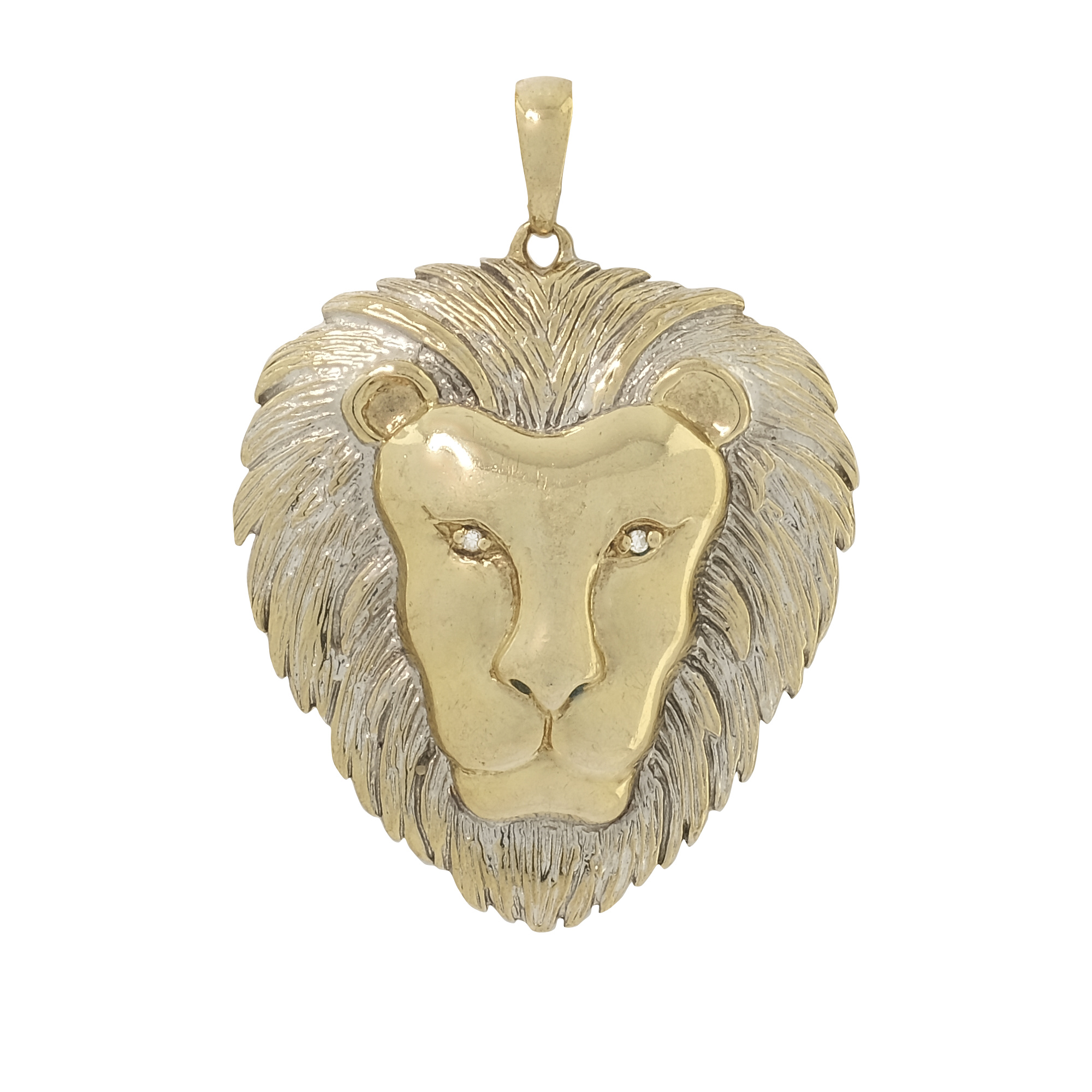 9ct Yellow Gold Lion Head Pendant