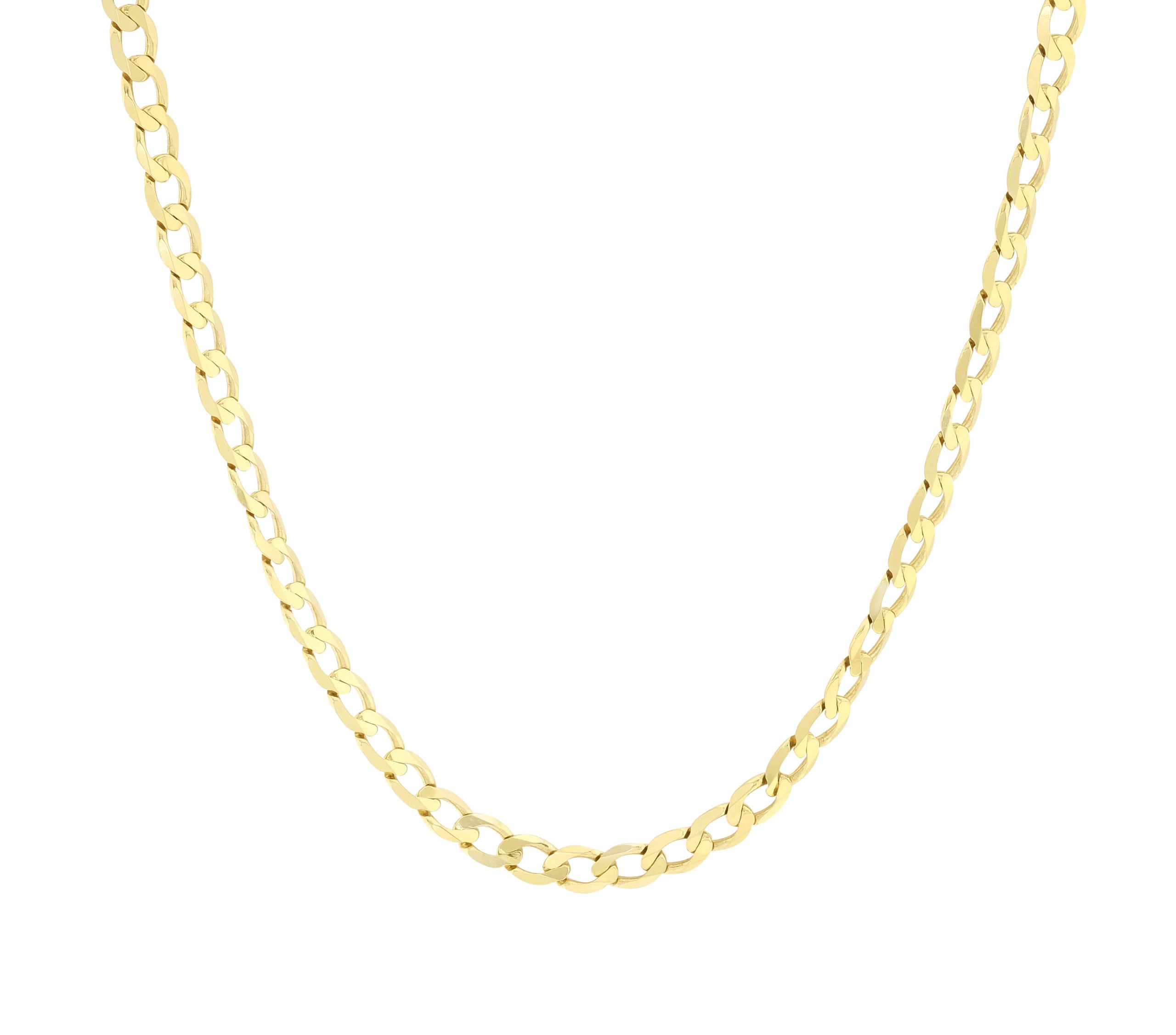 9ct Yellow Gold Curb Chain 24″ 6mm