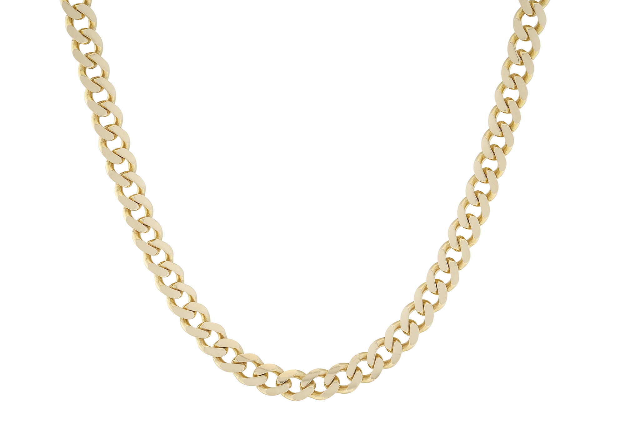 9ct Yellow Gold Cuban Chain 19.5″ 7mm