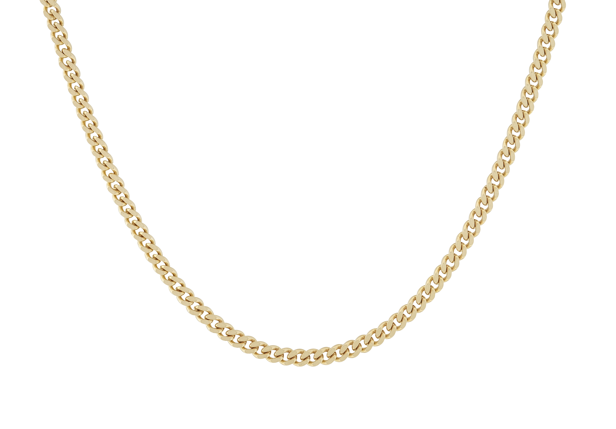 9ct Yellow Gold Cuban Chain 20" 3mm
