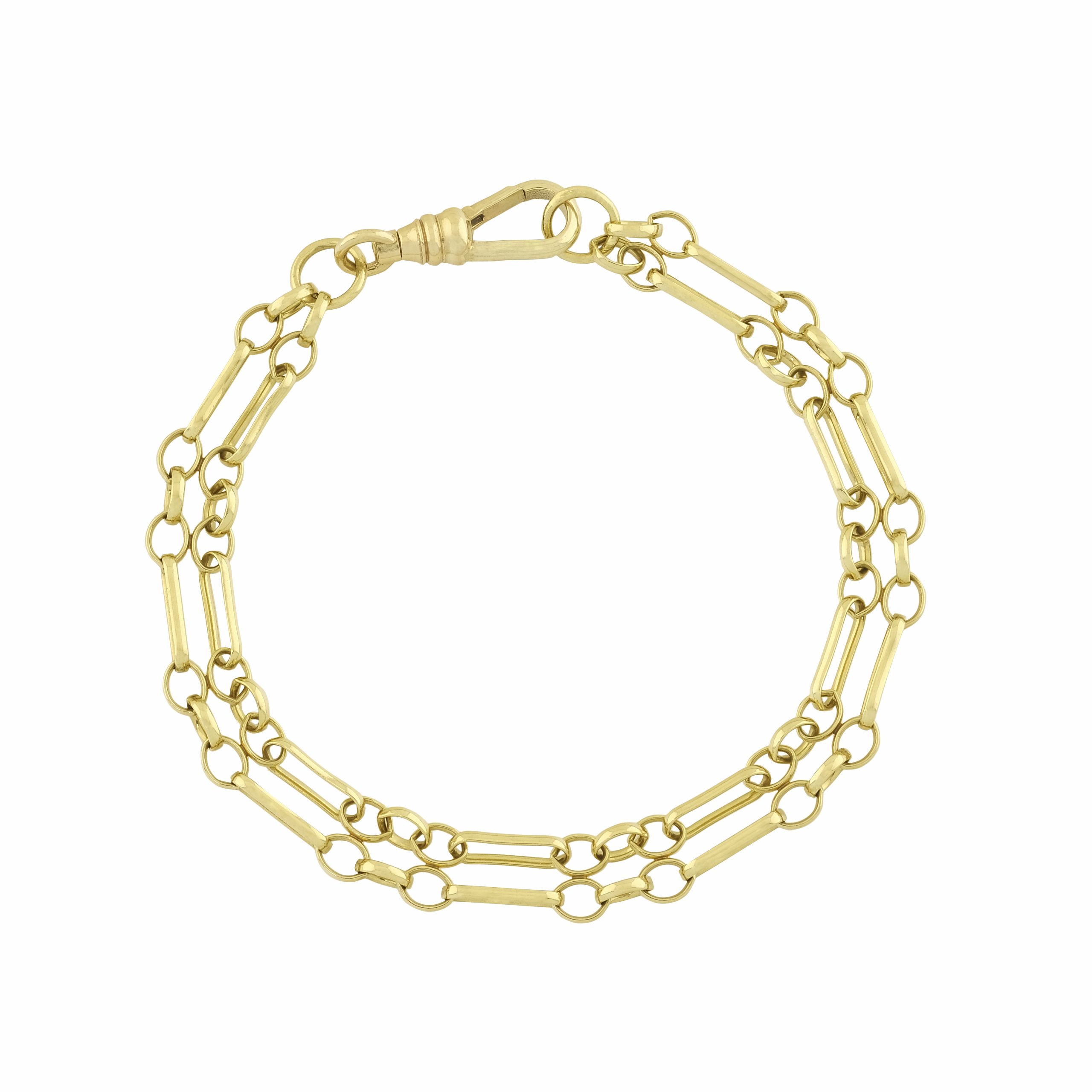9ct Yellow Gold Gate Bracelet 8" 8mm
