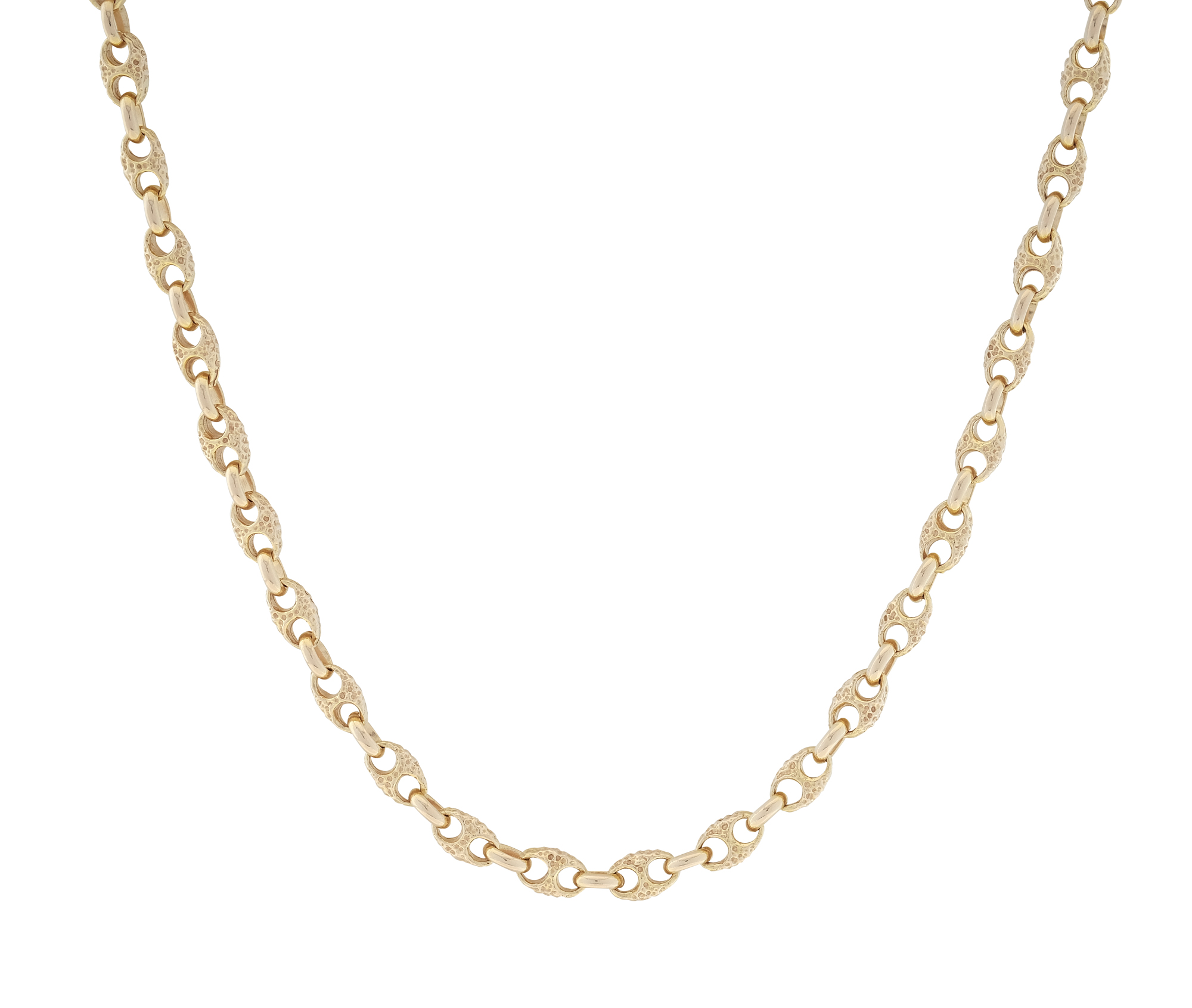 9ct Rose Gold Button Chain 18.5" 5mm