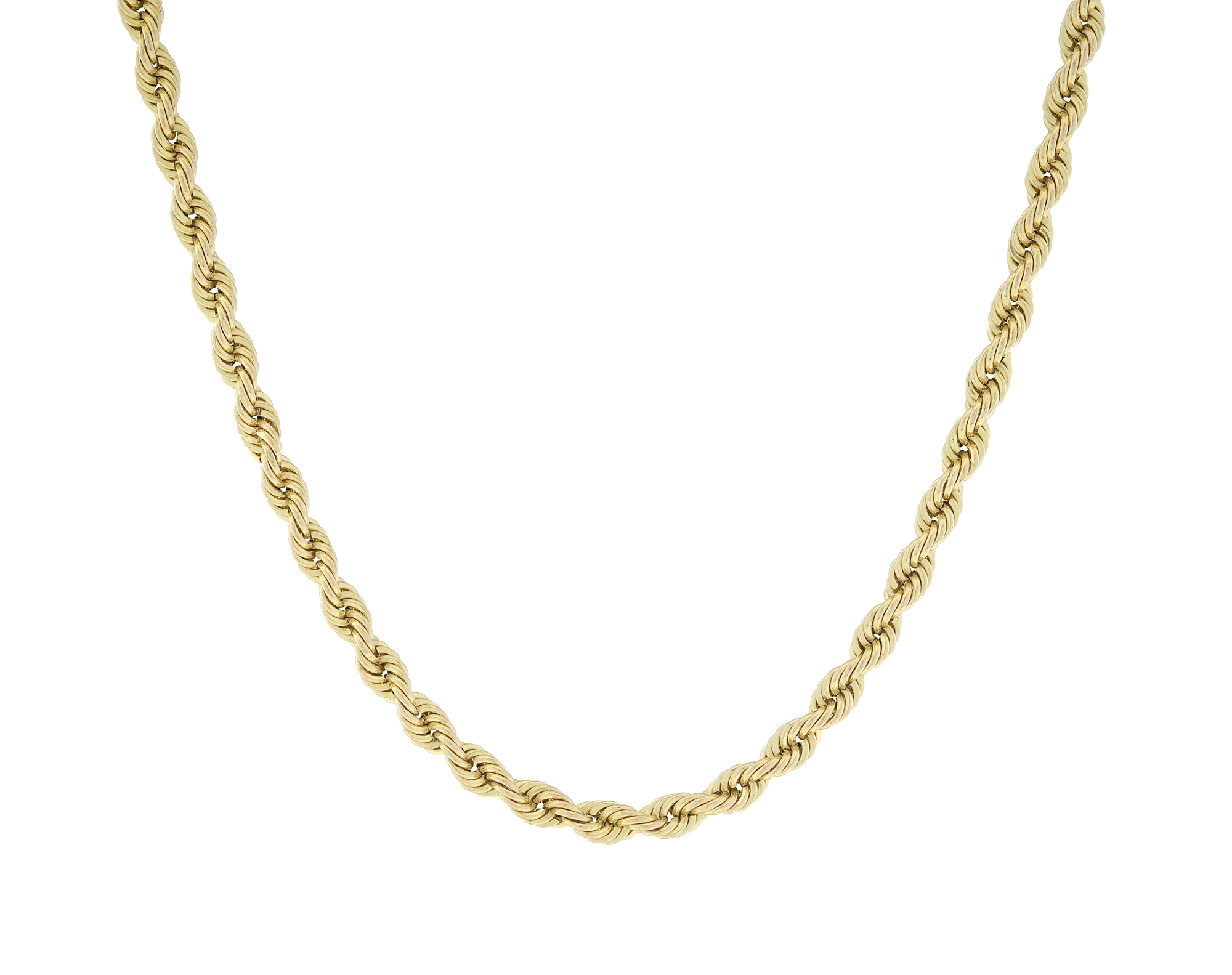 9ct Yellow Gold Lightweight Rope Chain 24" 5mm
