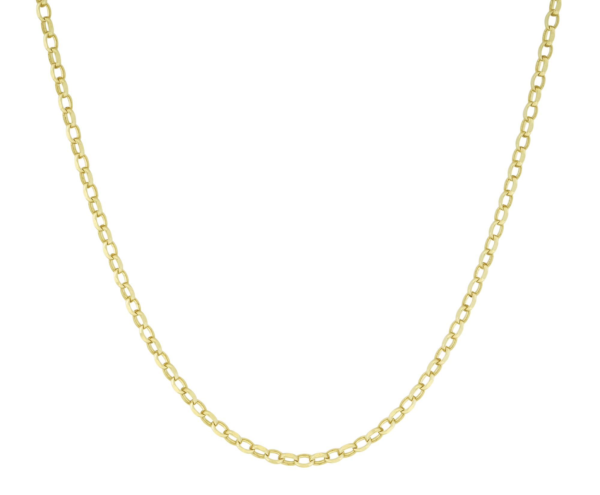 9ct Yellow Gold Belcher Chain 18" 3mm