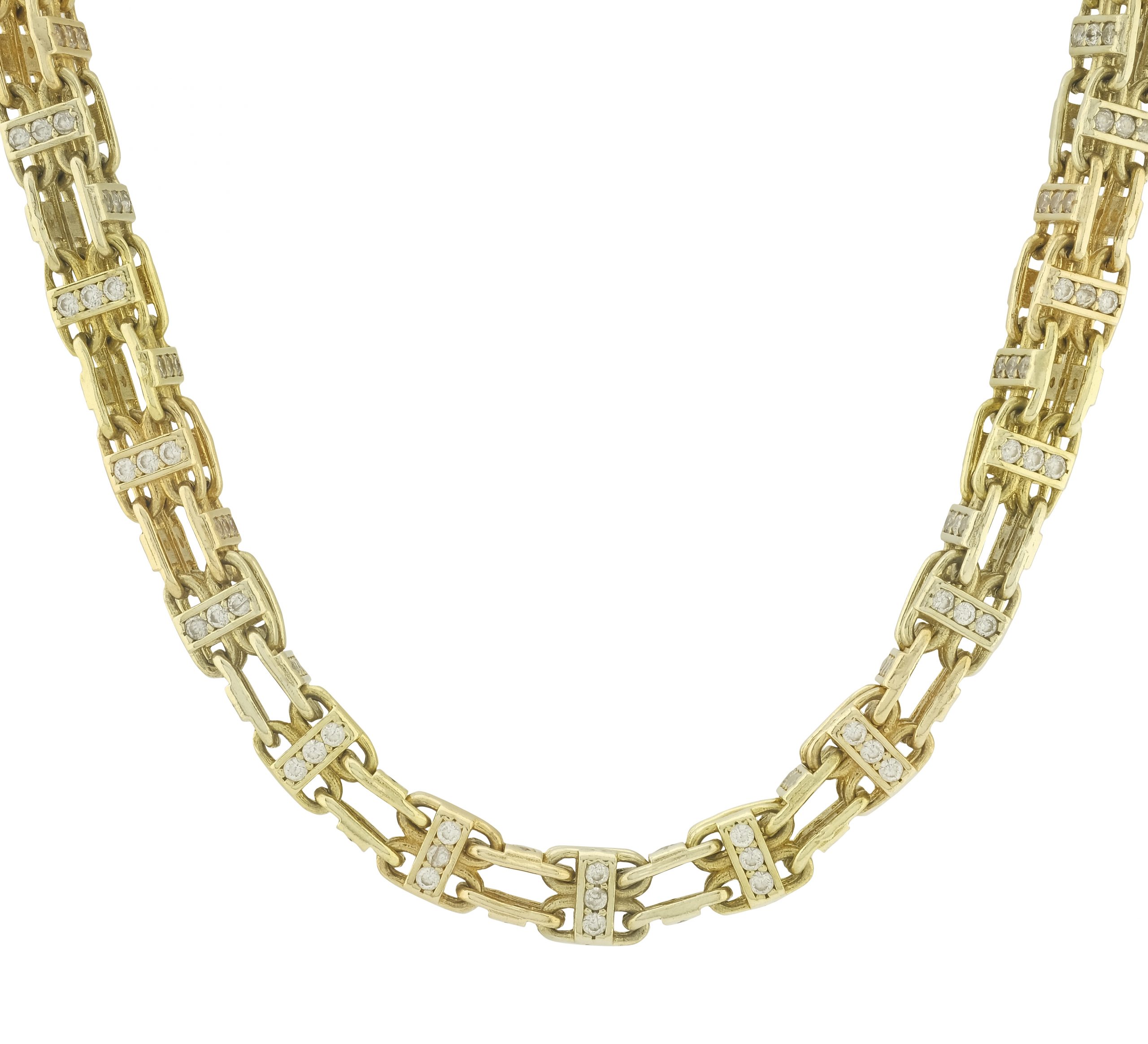 9ct Yellow \u0026 Rose Gold Cage Chain 37 