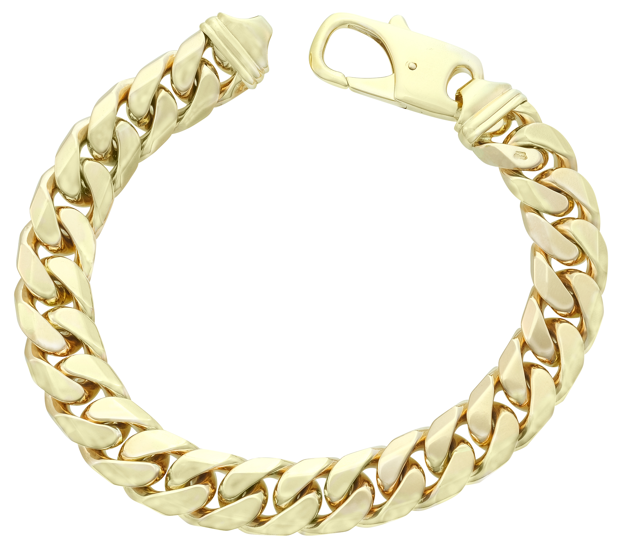 9ct Rose Gold Curb Bracelet 9.5