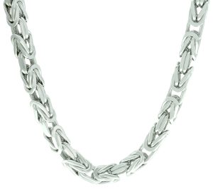 9ct White Gold King Chain 28&#8243; 6mm