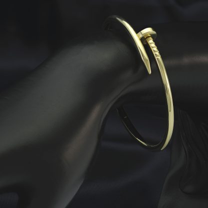 9ct Yellow Gold Nail Bangle - Image 2