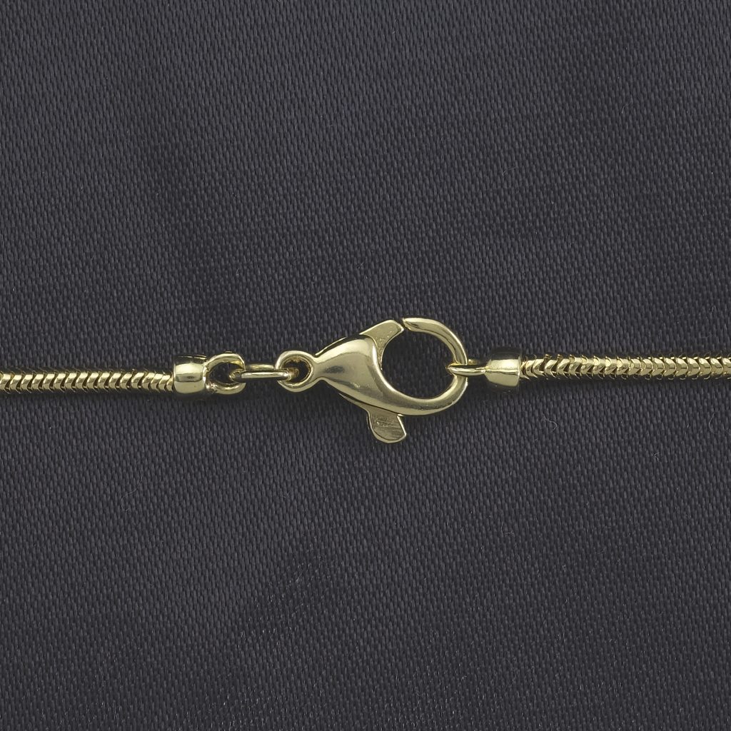 14k Yellow Gold Octagonal Shiny Snake Chain (0.85 mm)