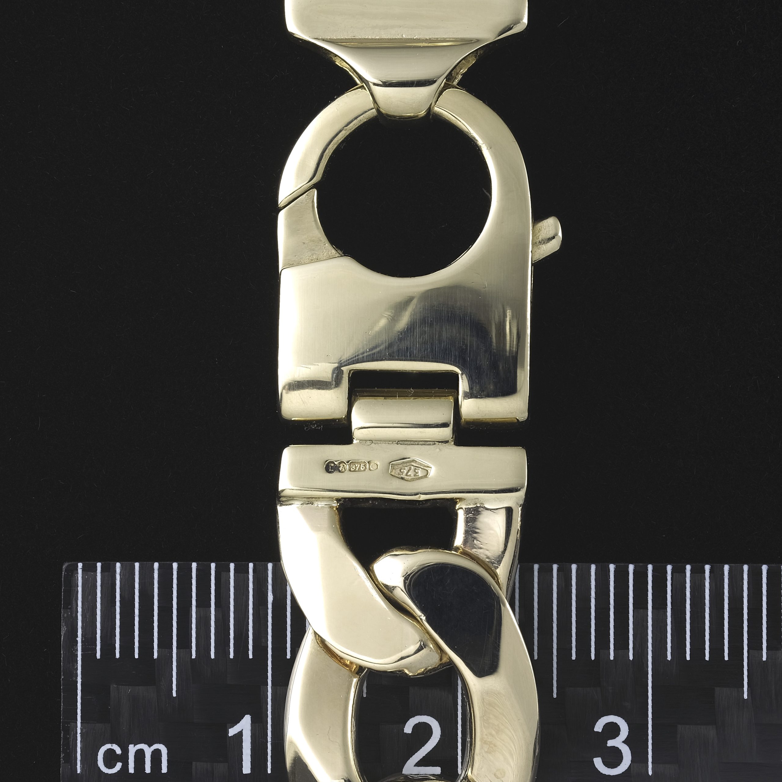 9ct Yellow Gold Curb Chain 22.5" 14mm - Image 2