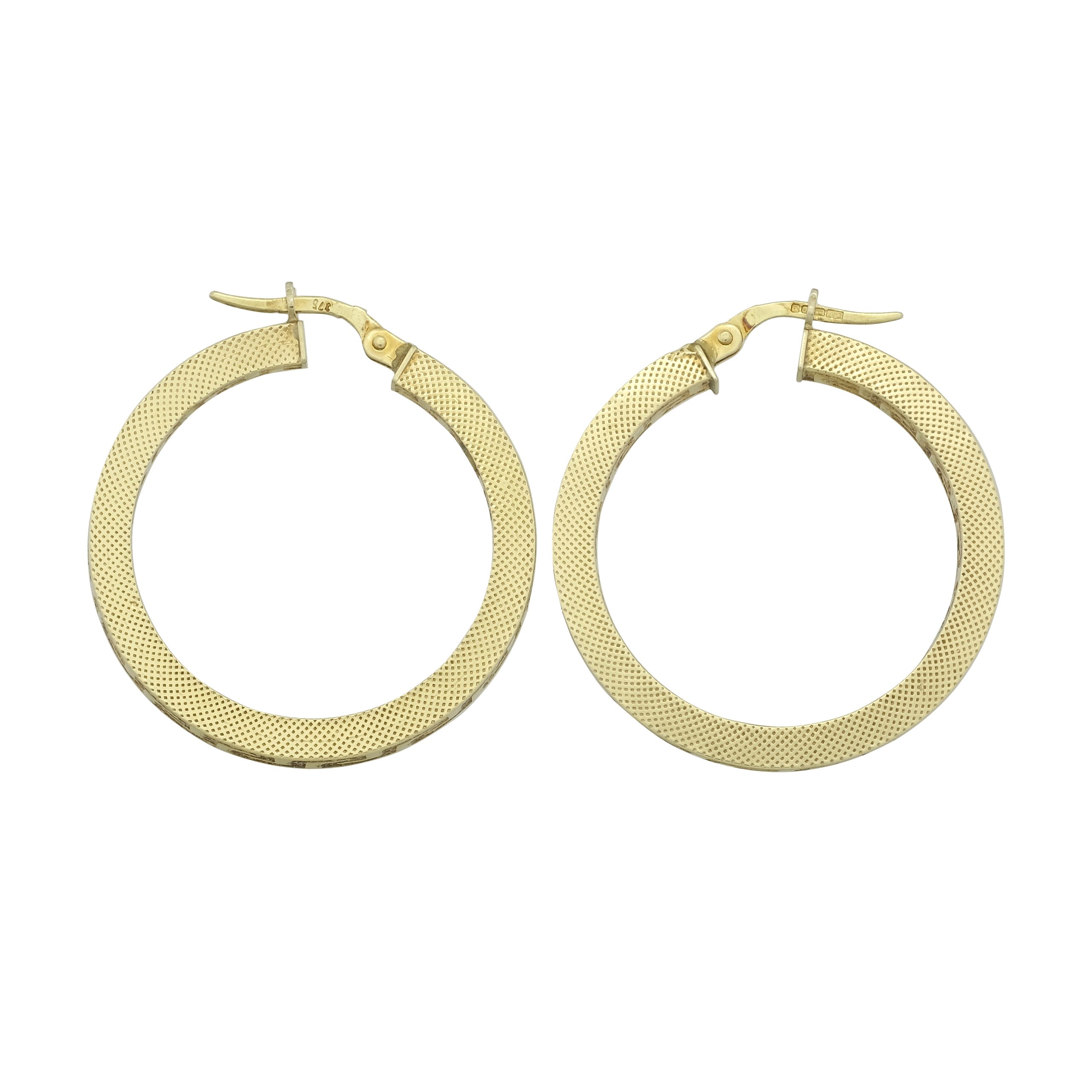 9ct Yellow Gold Hoop Earrings - Britannia Jewellery