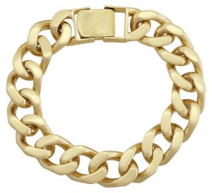 9ct Yellow Gold Curb Bracelet 8″ 13mm