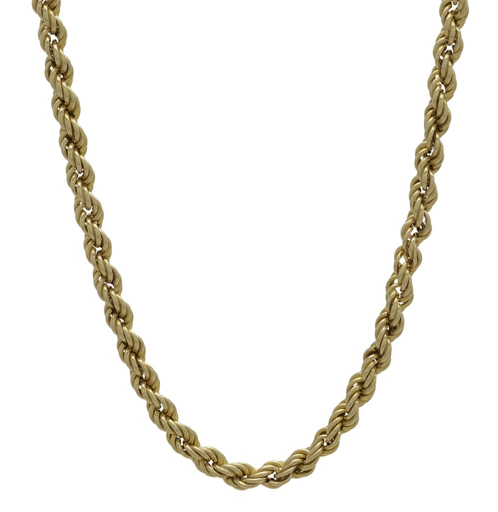 9ct Yellow Gold Rope Chain 29" 5.5mm Britannia Jewellery