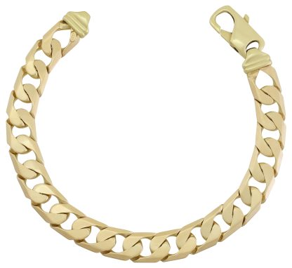 9ct Yellow Gold Curb Bracelet 8.5" 10mm