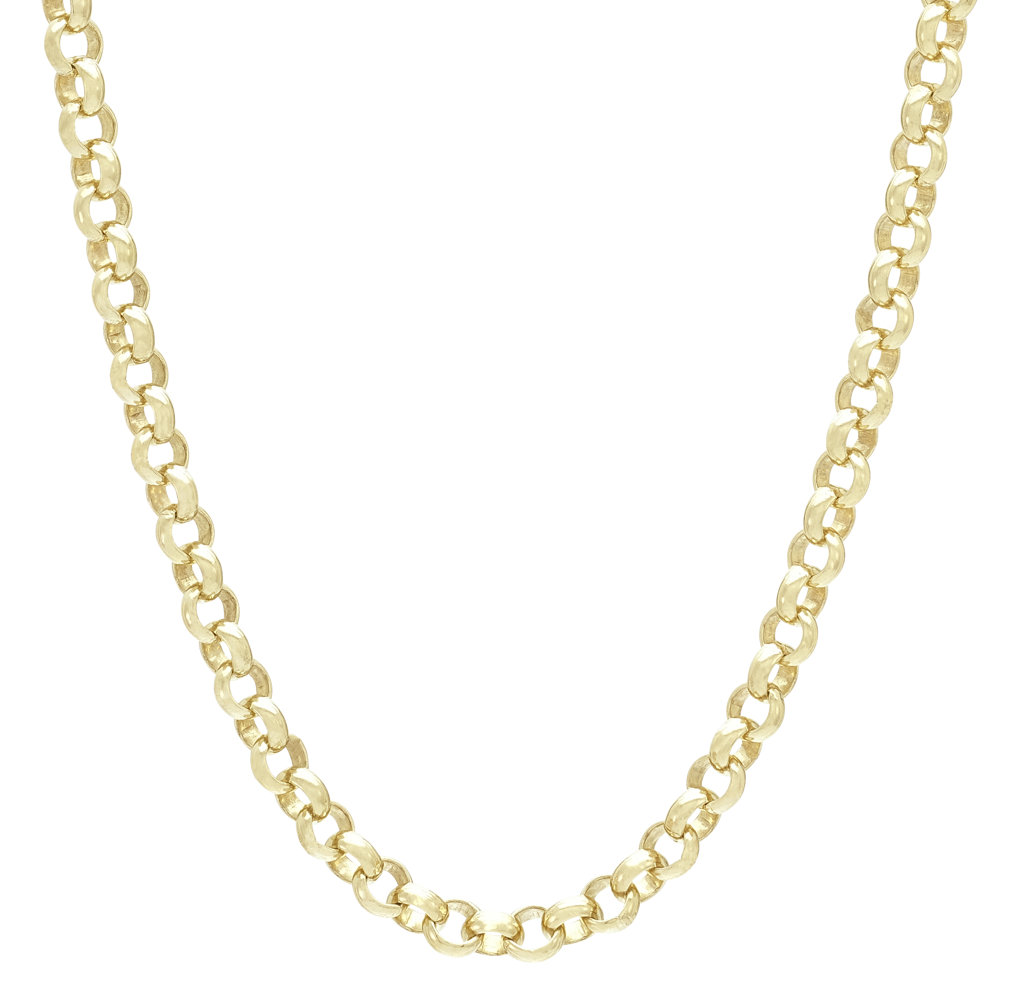 9ct Yellow Gold Belcher Chain 20.5" 5.5mm