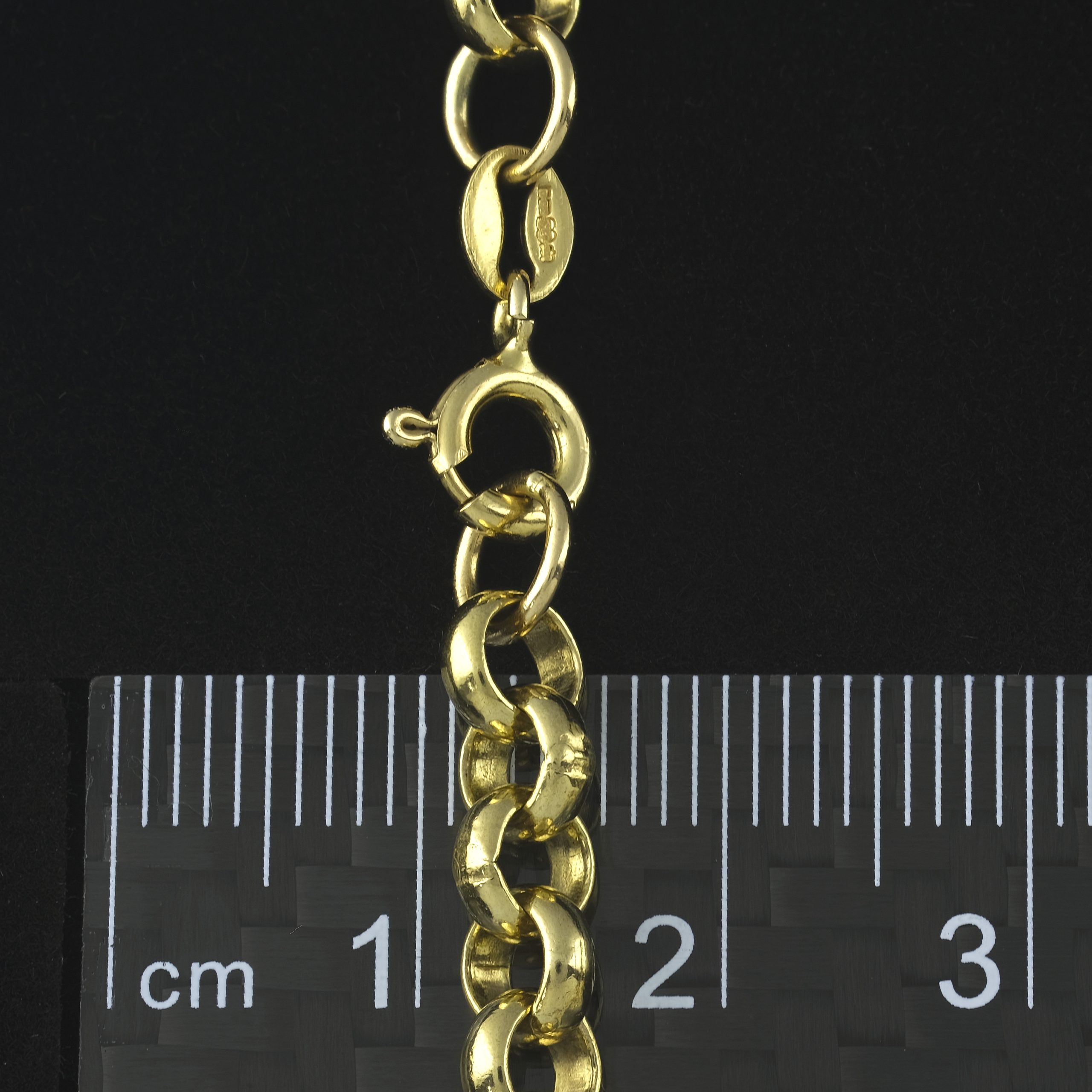 9ct Yellow Gold Belcher Chain 20.5" 5.5mm - Image 4