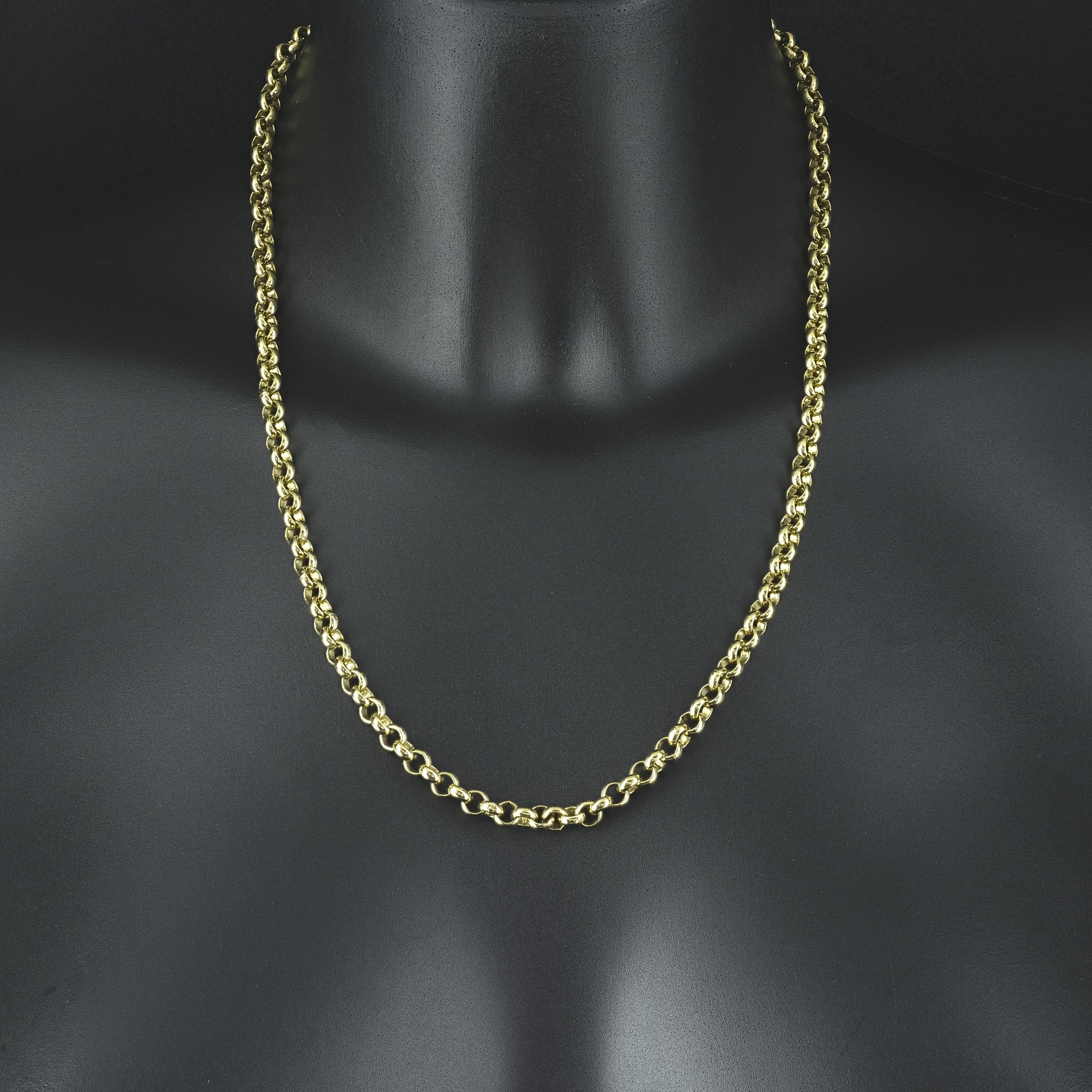 9ct Yellow Gold Belcher Chain 20.5" 5.5mm - Image 3