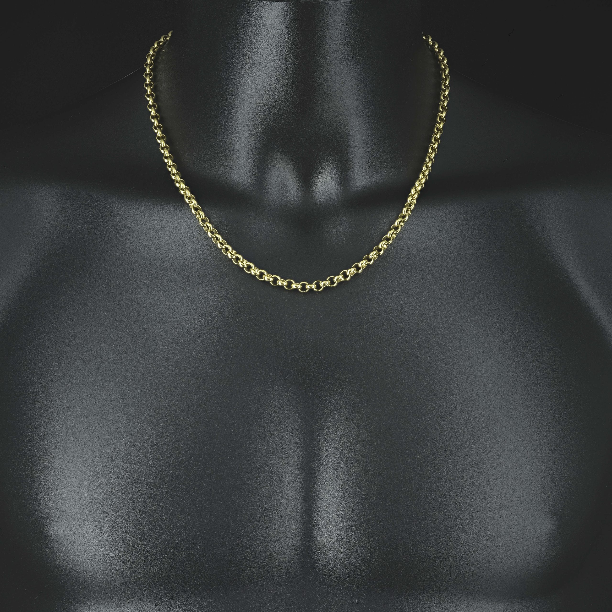 9ct Yellow Gold Belcher Chain 20.5" 5.5mm - Image 2