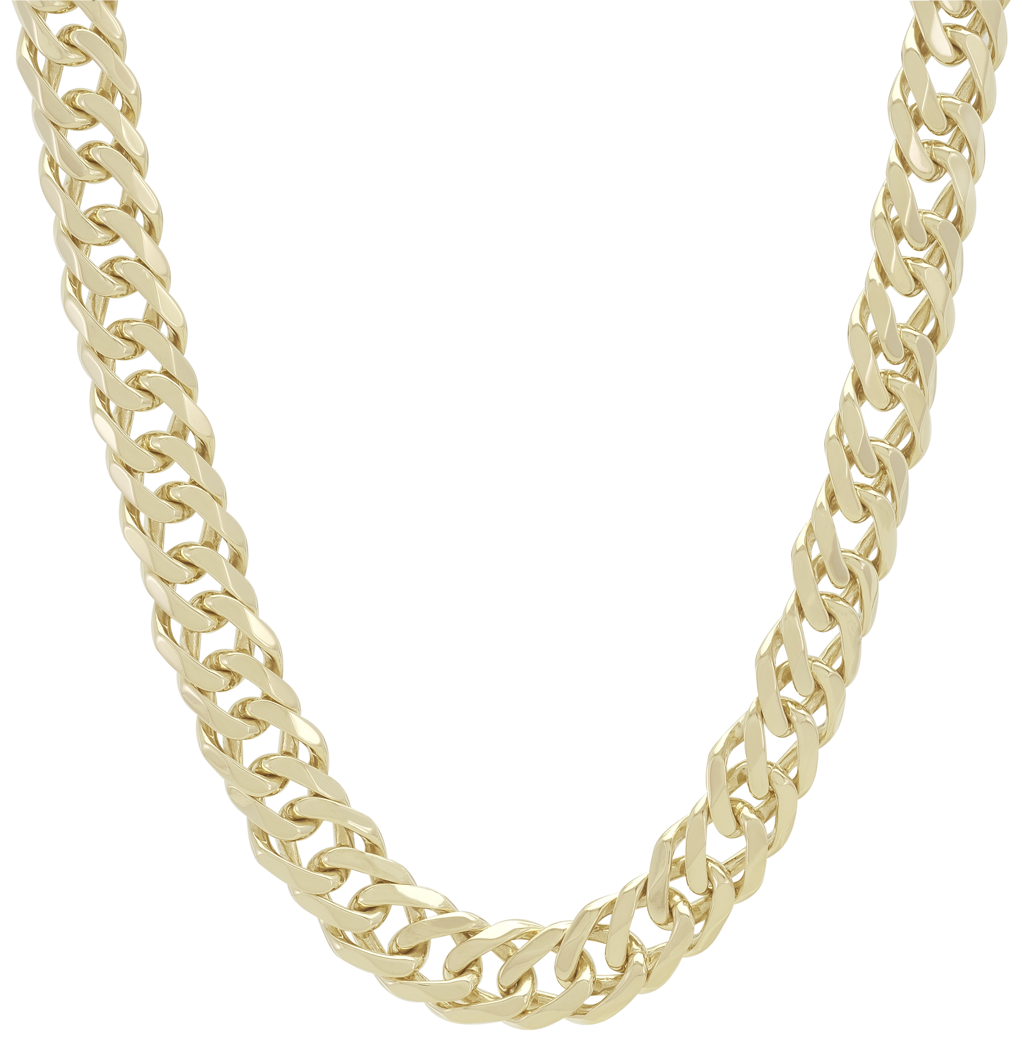 9ct Yellow Gold Double Curb Chain 30" 9mm