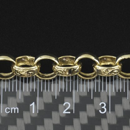 9ct Yellow Gold Belcher Bracelet 8" 8mm - Image 3
