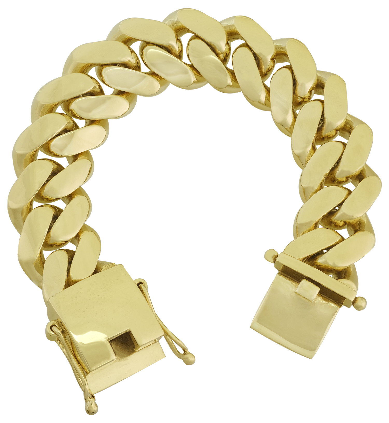 Made in Italy Mens 68mm Cuban Link Chain Bracelet in 14K Gold  85   Zales Outlet