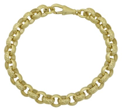 9ct Yellow Gold Belcher Bracelet 8.5" 4.5mm