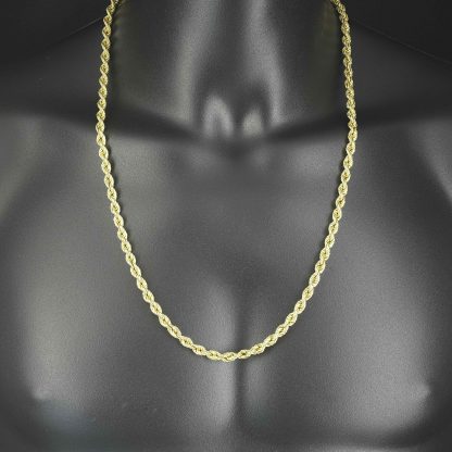 9ct Yellow Gold Rope Chain 27" 5mm - Image 2