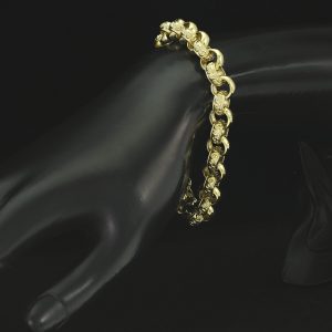 9ct Yellow Gold Belcher Bracelet 7.5″ 6mm