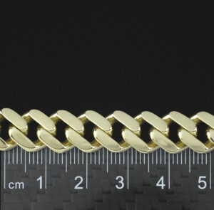 9ct Yellow Gold Cuban Bracelet 8.5&#8243; 10.5mm