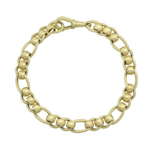 14K Yellow Gold Filled Round Box Chain Bracelet 34mm 85   JewelryAffairs