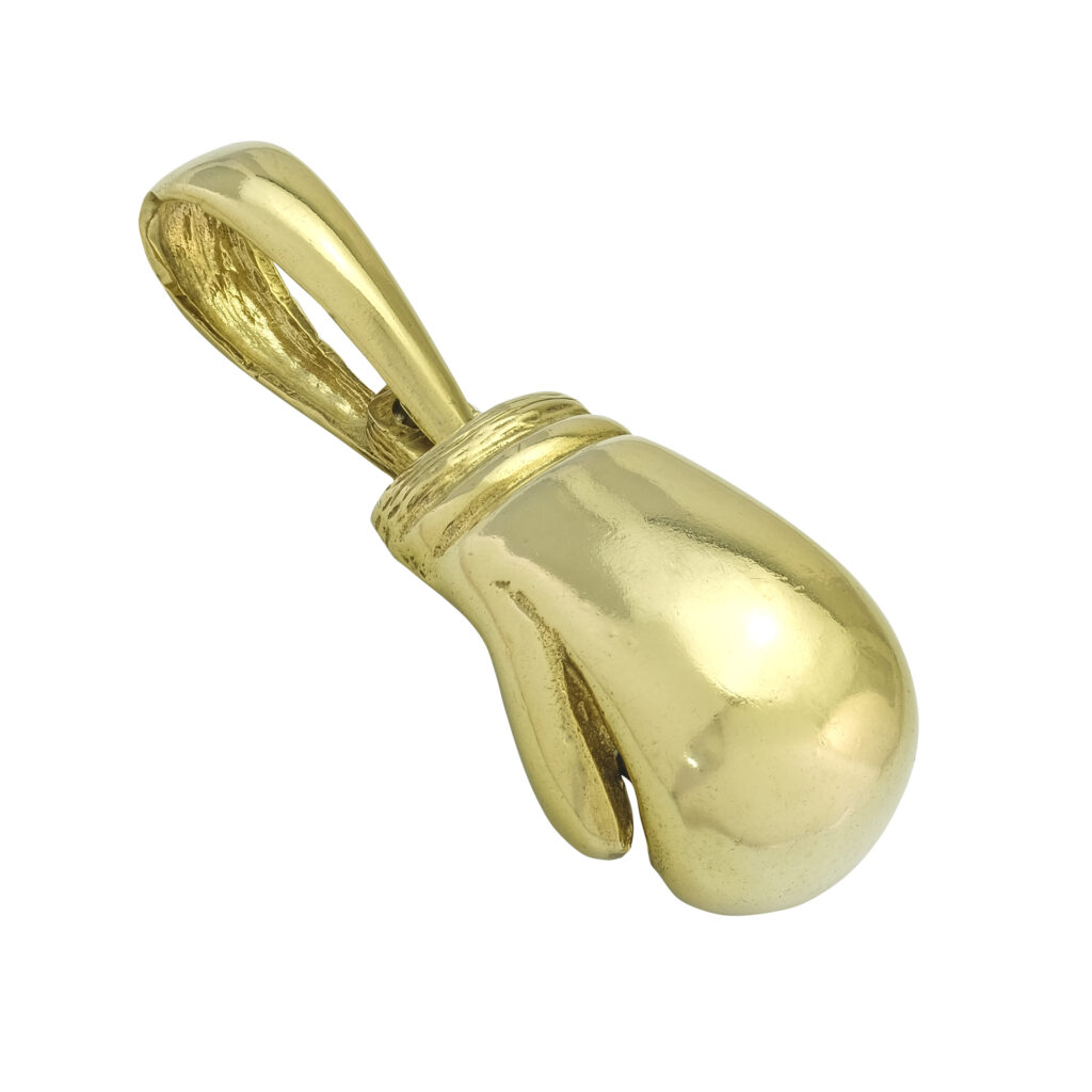 9ct Yellow Gold Boxing Glove Pendant Britannia Jewellery