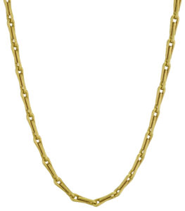 9ct Yellow Gold Fancy Link Chain 18.5&#8243; 2mm