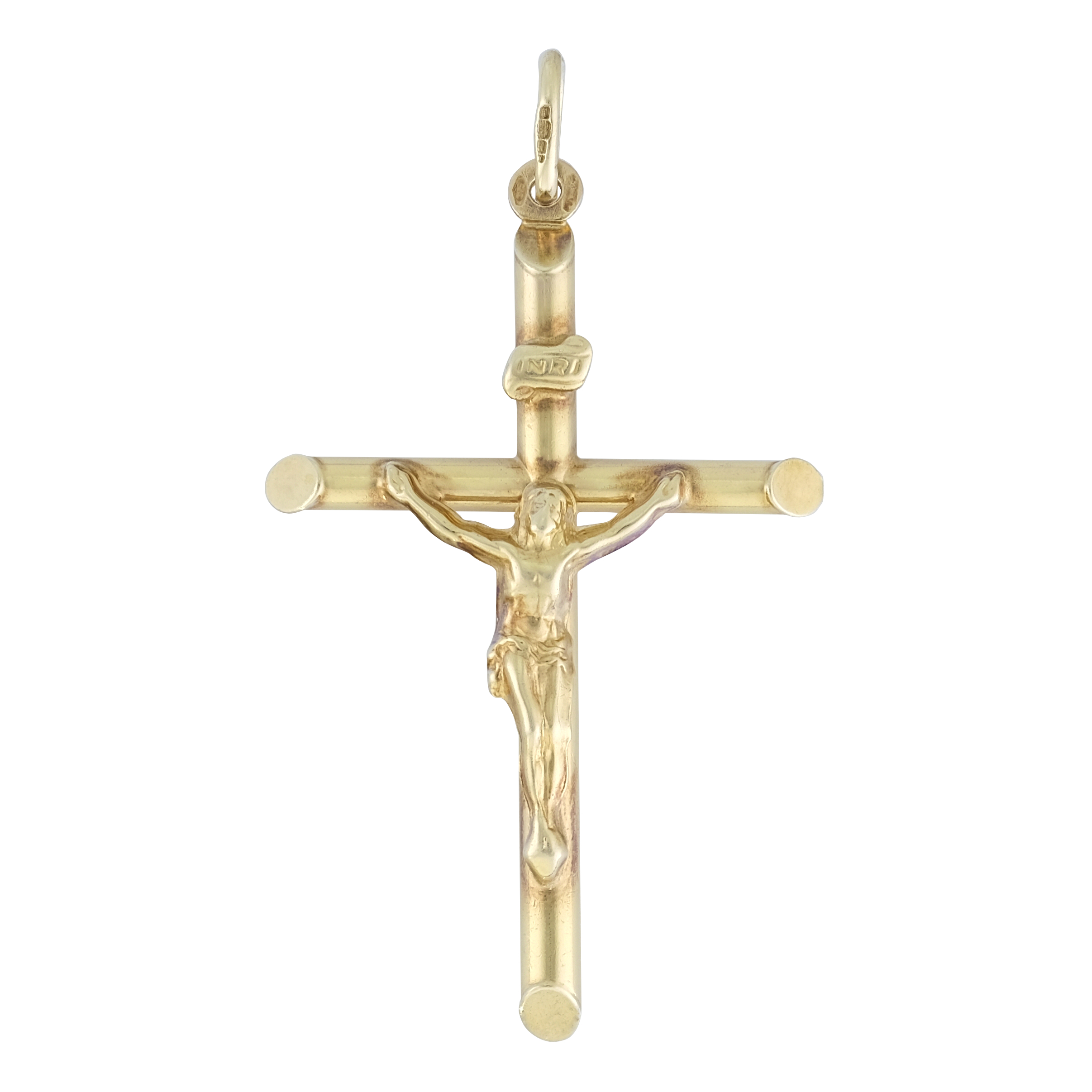 9ct Yellow Gold Crucifix Pendant - Britannia Jewellery