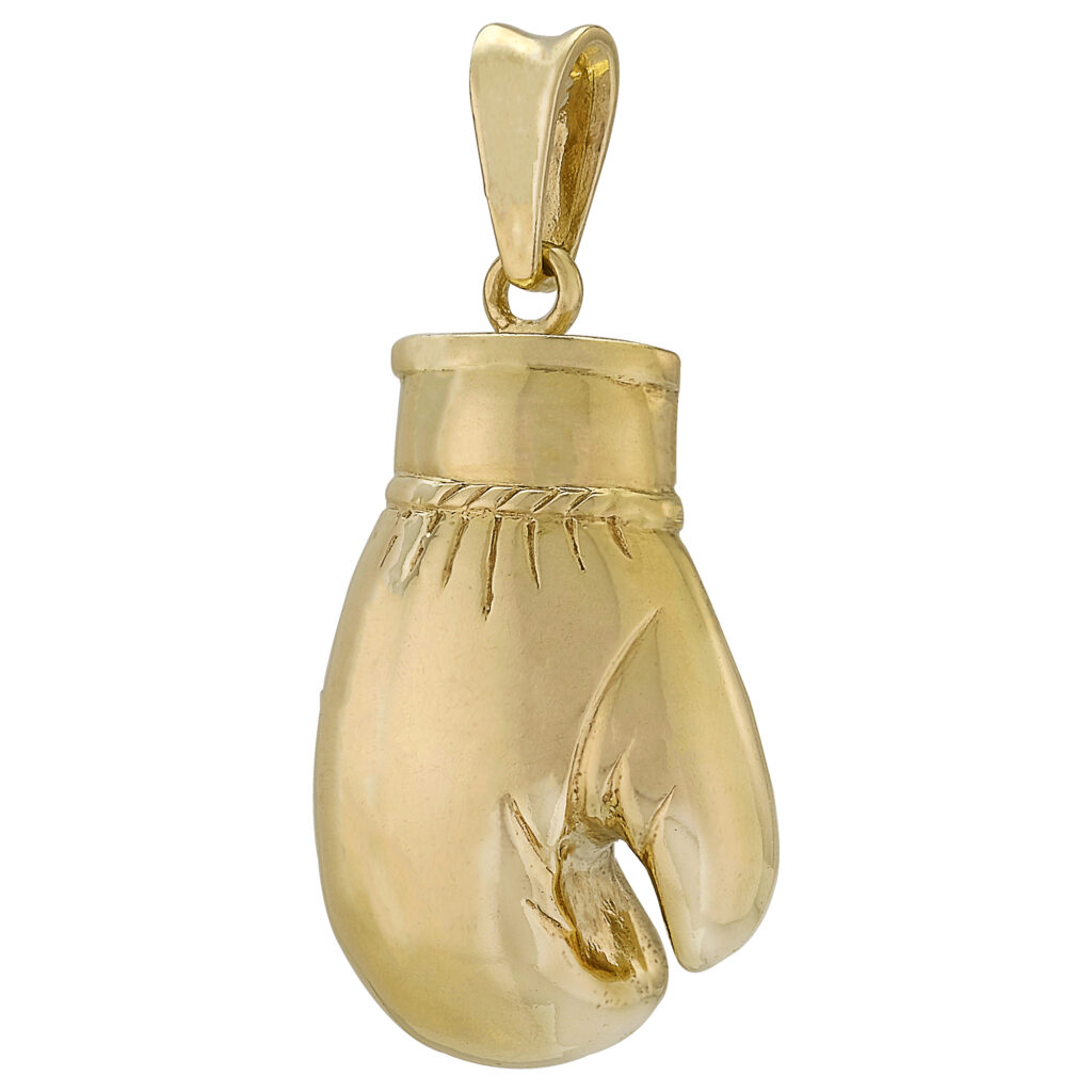 9ct Yellow Gold Boxing Glove Pendant Britannia Jewellery