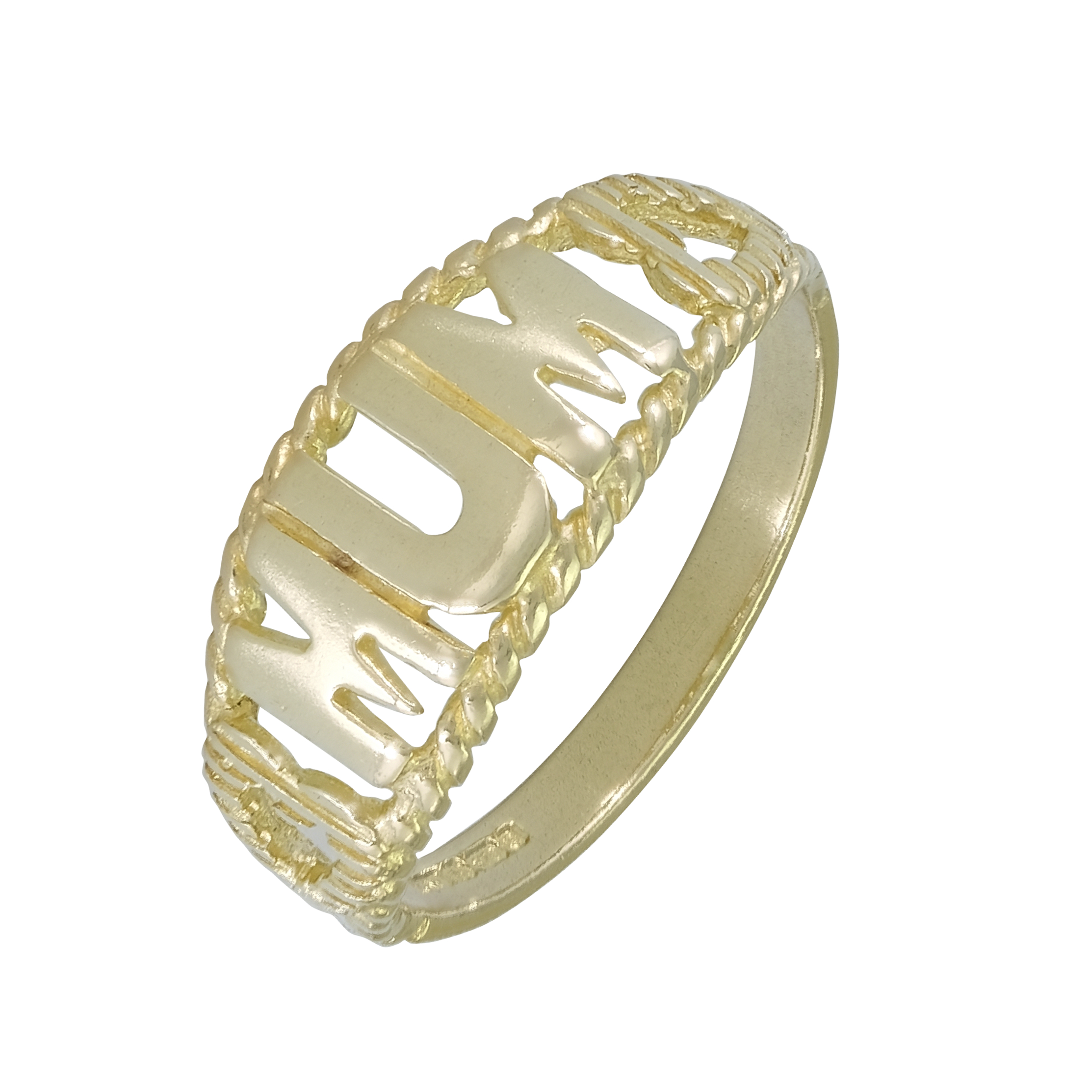 9ct Yellow Gold “MUM” Ring

