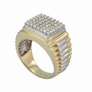 9ct Yellow Gold 1.00ct Diamond Signet Ring