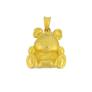 24ct Yellow Gold Teddy Bear Pendant