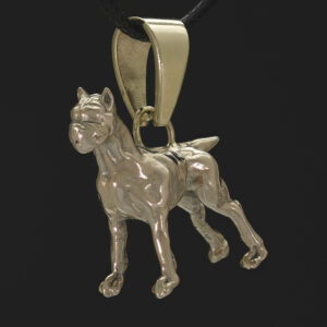 9ct Yellow Gold dog Pendant