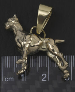 9ct Yellow Gold dog Pendant