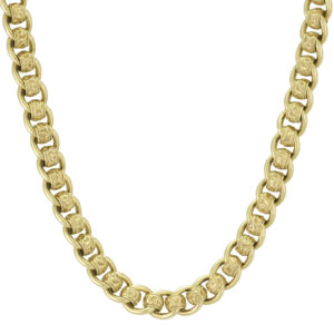 9ct Yellow Gold Roller Ball Chain 20.5&#8243; 7mm
