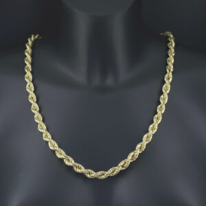 Men's Yellow Gold Rope Chain - Britannia Jewellery