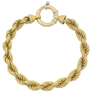 18ct Yellow Gold Rope Bracelet 8.5&#8243; 8mm