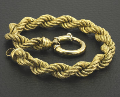 18ct Yellow Gold Rope Bracelet 8.5" 8mm - Image 3